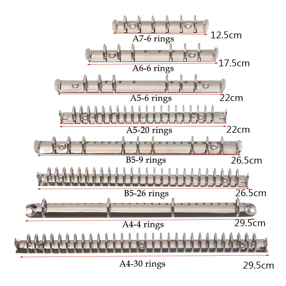 Gáy đóng sổ khổ A4/B5/A5/A6/A7 bằng kim loại làm thủ công tiện dụng cho văn phòng