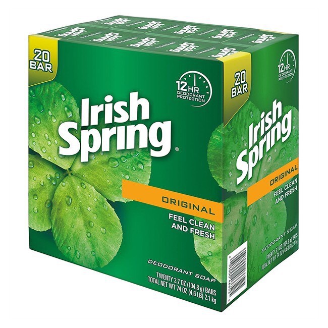 XÀ BÔNG CỤC IRISH SPRING ORIGINAL FEEL CLEAN AND FRESH MỸ LỐC 20 CỤC