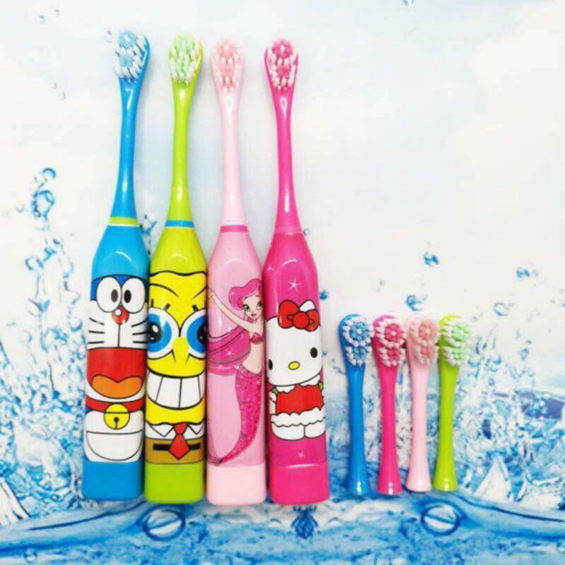 Bàn Chải Máy Cho Bé - Bàn Chải Điện Bàn Chải Đánh Răng Tự Động Cho Bé Chạy Pin
