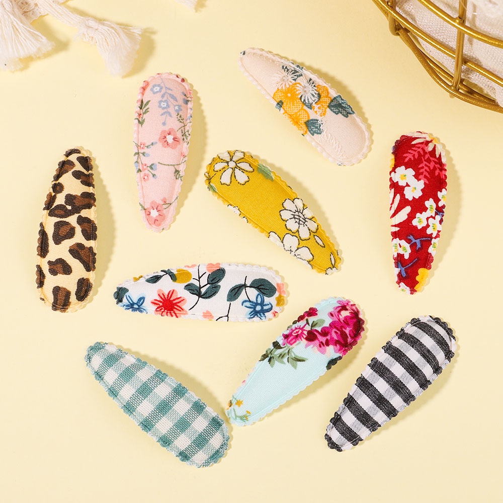 Set 10 Kẹp tóc KIDSBOWS hình hoa / giọt nước phong cách thời trang cho nữ