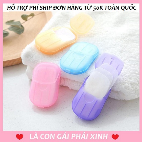 Xà Phòng Giấy Du Lịch 1 Lần/ Xà Bông Rửa Tay Dạng Miếng Tiện Lợi