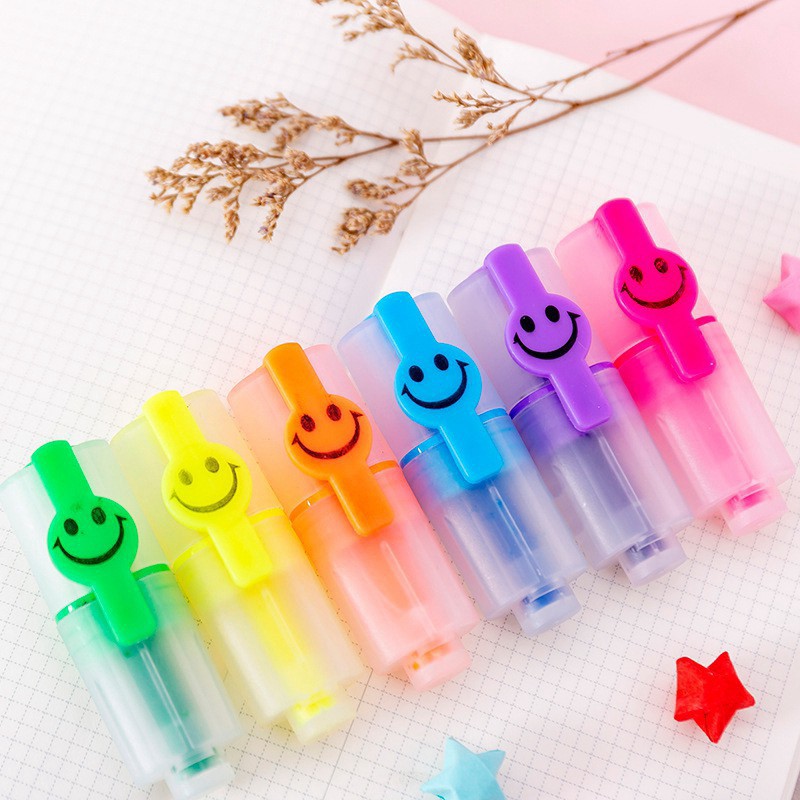 Bộ 6 bút đánh dấu mini mặt cười MARKER PEN (bộ) nguồn hàng giá rẻ