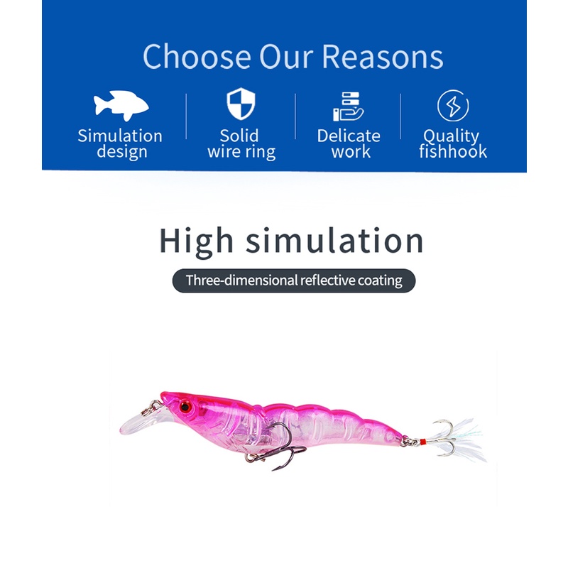 Mồi Câu Cá Hình Con Tôm Nhân Tạo Bằng Nhựa 13.6g/9.5cm