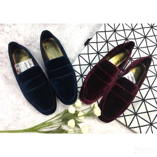 Giầy bệt dáng moca chất nhung