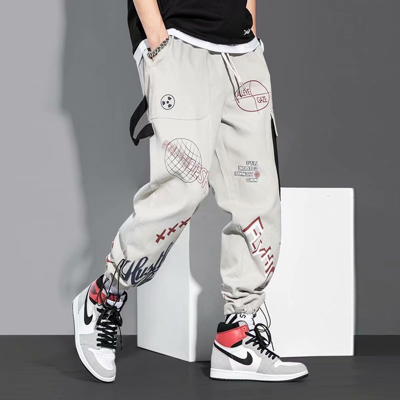 Men's Fashion Drawstring Loose Khaki Pants Size S-3XL | BigBuy360 - bigbuy360.vn