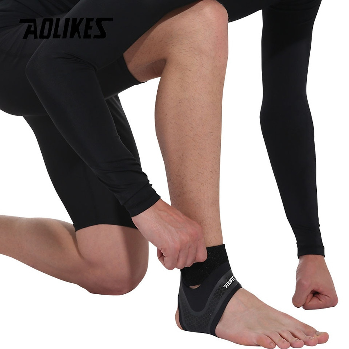 Săn Sale Băng quấn cổ chân bảo vệ mắt cá chân hỗ trợ chống lật cổ chân Sport ankle pads AOLIKES YE-7130 -Hàng Chính Hãng