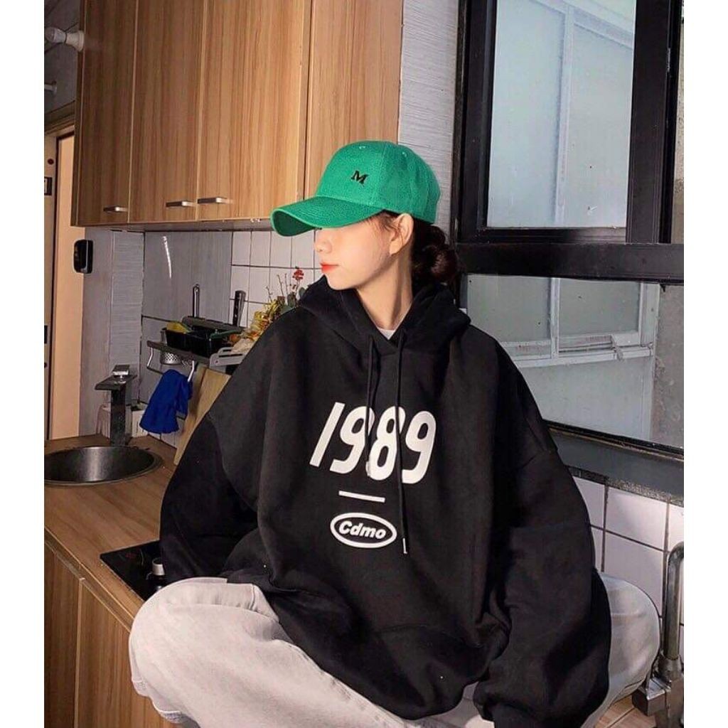 [ HÓT CỰC HÓT ] ÁO KHOÁC HOODIE NỈ UNISEX 1989 MÀU ĐEN CHẤT VẢI DÀY,GIỮ ẤM TỐT