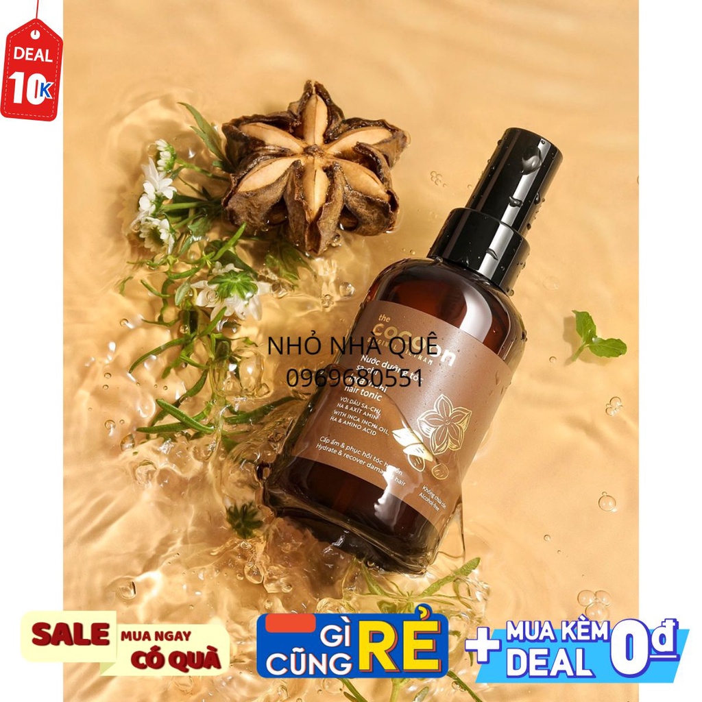 Nước dưỡng tóc COCOON sa-chi 140ml