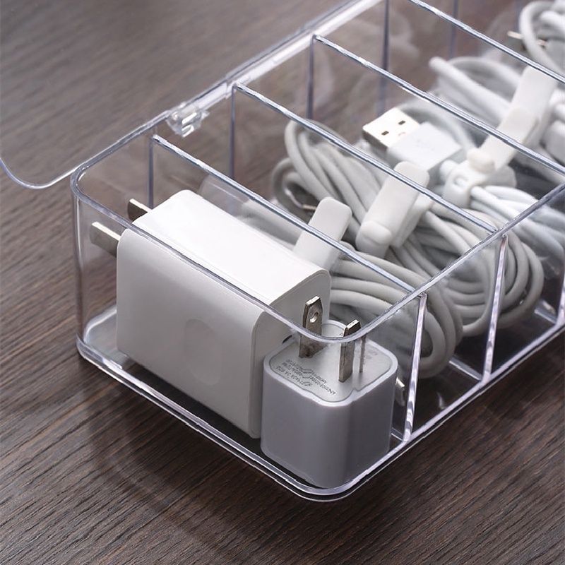 Hộp Nhựa Trong Suốt Đựng Dây Cáp USB/Dây Cáp Dữ Liệu Tiện Lợi