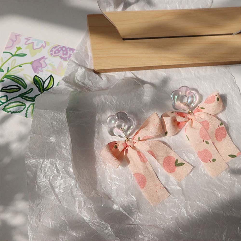 Đôi Khuyên Tai Dáng Dài Trang Trí Nơ Ruy Băng Dài Thời Trang Cho Nữ