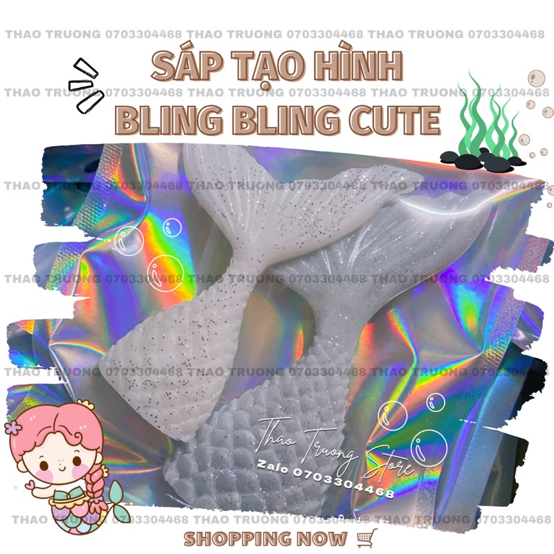 Sáp Waxing Tạo Hình Dễ Thương Bling Bling. Sáp Wax Tạo Hình Đuôi Cá , Hình gấu, Hoa...