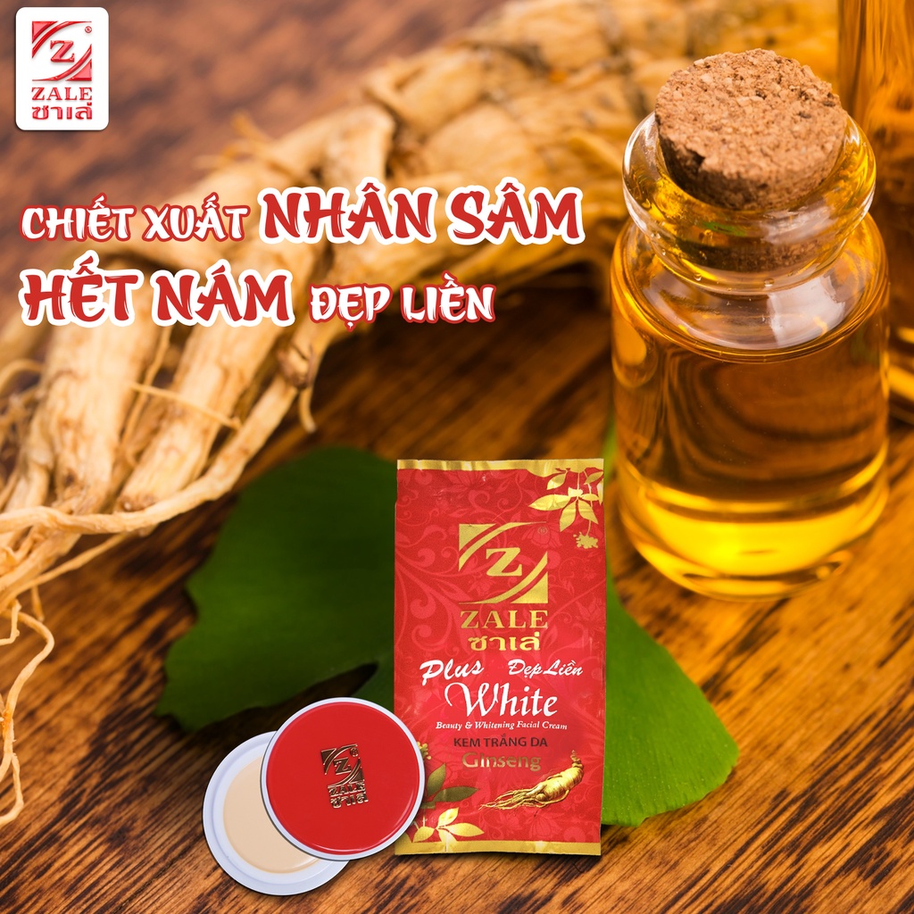 Kem Dưỡng Trắng Da ZALE Đỏ Nhân Sâm 6g Tẩy Nám Tàn Nhang Che Khuyết Điểm