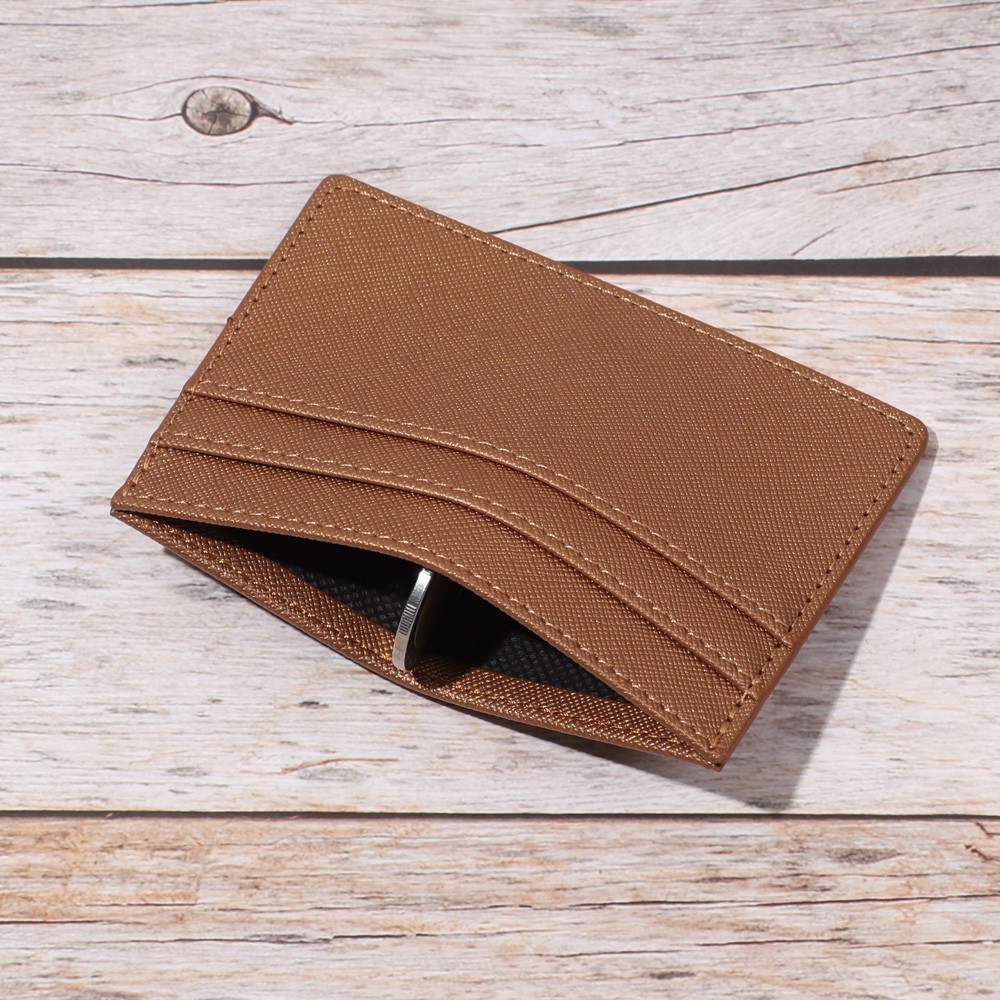 Ví Da PU Mỏng Đựng Thẻ ID Hai Mặt Thời Trang Công Sở Cho Nam Nữ