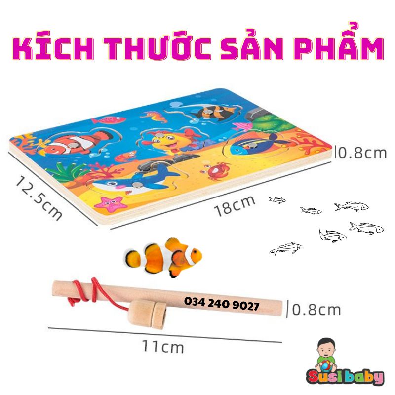 [KÈM QUÀ TẶNG] Đồ chơi câu cá rèn luyện sự khéo léo - Đồ chơi cho bé