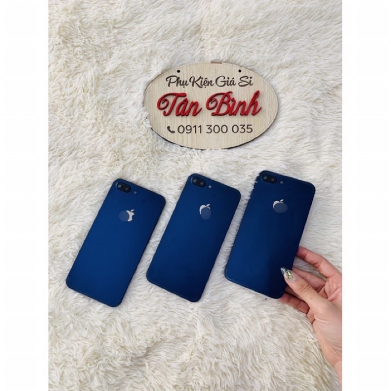 ( video + ảnh thật ) vỏ sườn thay thế ip 7plus viền vuông xanh navy cực hót