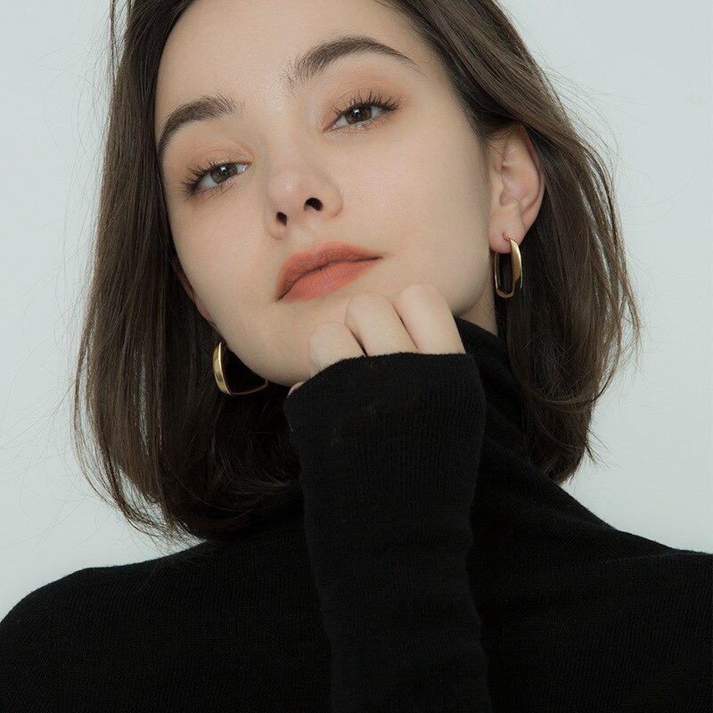 Bông Tai Hình Vuông Phong Cách Hip Hop Cho Nữ