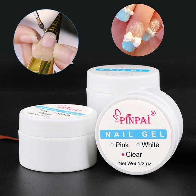 Gel ẩn xà cừ nail Pinpai , Gel clear phụ kiện móng màu trong suốt chuyên dụng