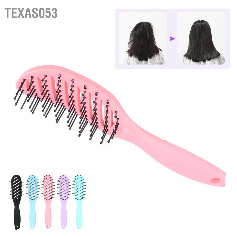 Texas053 Lược chải tóc Meniscus ướt và khô nylon tạo kiểu Làm massage