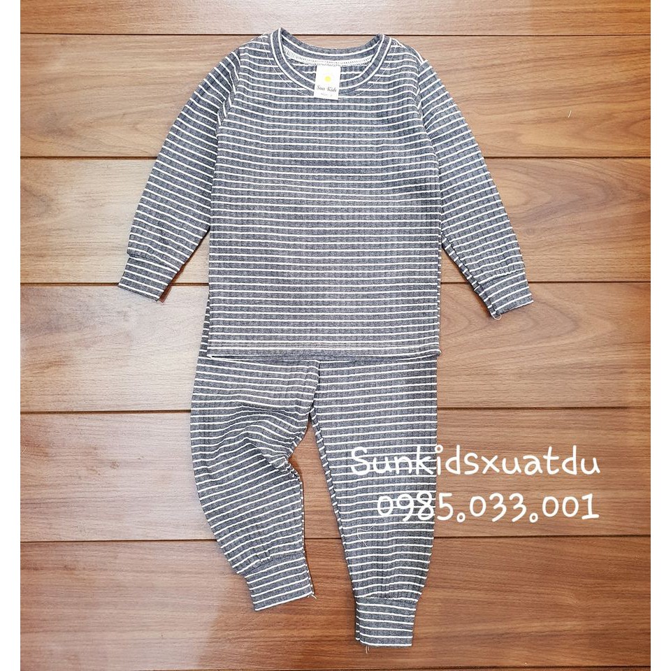 Bộ cotton thun gân Sunkids bé trai bé gái (link2)