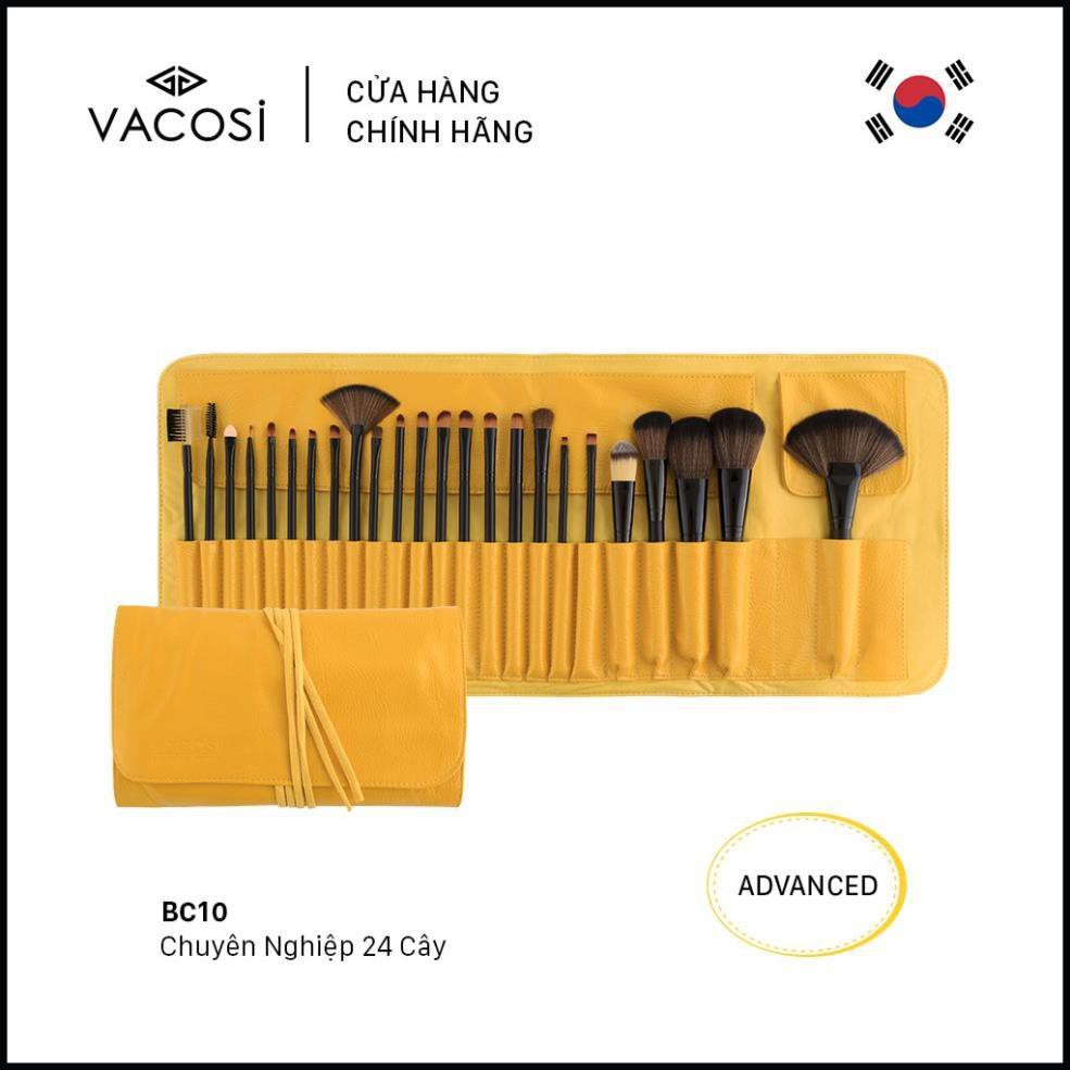 BỘ CỌ CHUYÊN NGHIỆP 24 CÂY, BÓP DA VÀNG VACOSI - BC100