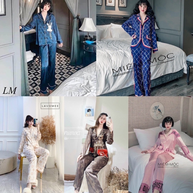 [FREESHIP HÀNG THIẾT KẾ] Bộ mặc nhà, pijama lụa thiết kế cao cấp