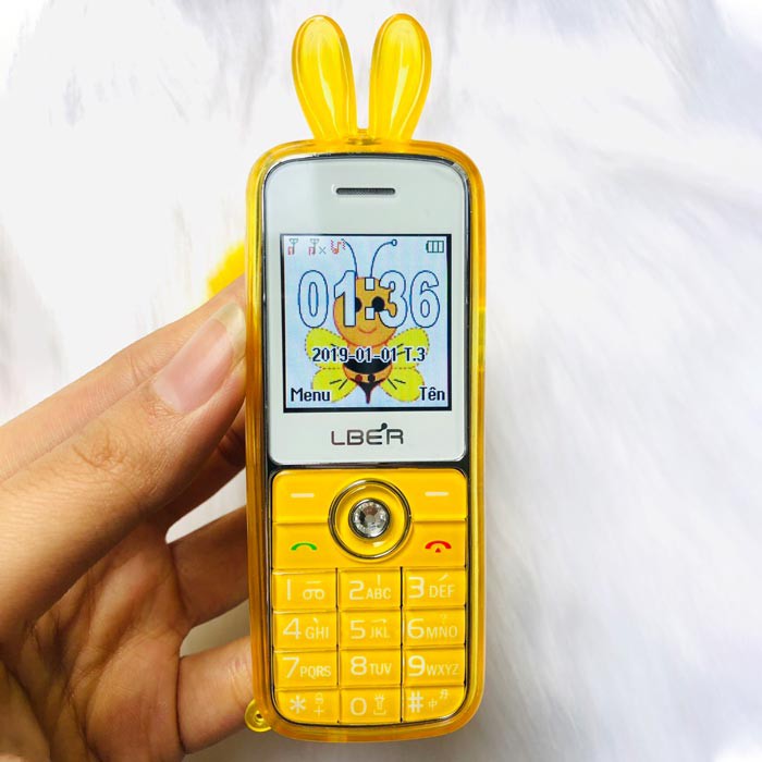 Điện thoại cho bé Lber K100 Thiết kế nhỏ gọn cực kì cute thay đổi giọng nói có đèn pin