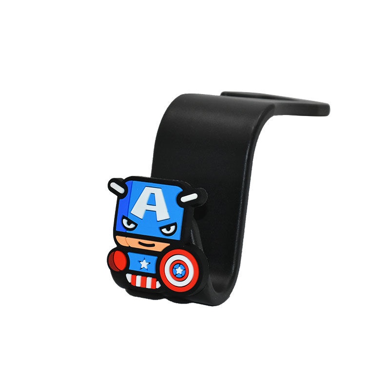 Móc Treo Đồ Hình Marvel Iron Man Captain America Batman Gắn Sau Ghế Xe Hơi