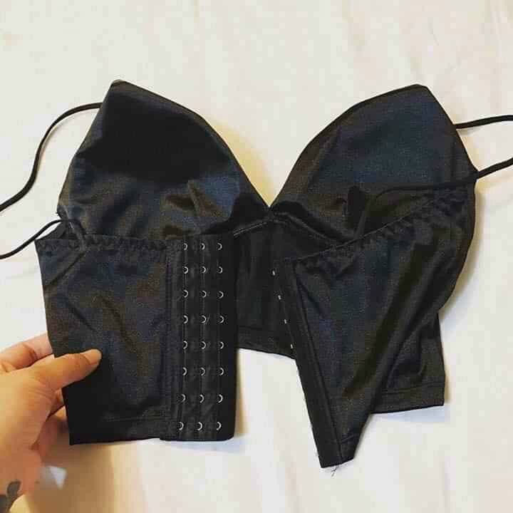 ÁO BRA LỤA PHI BÓNG 8 NẤC CÀI SIÊU SEXY