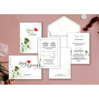 Thiệp cưới SLA47 (Nhận in từ 100 thiệp)