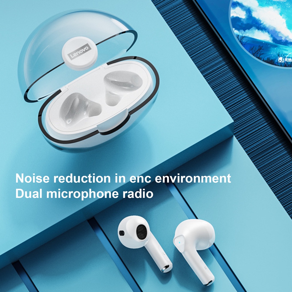 Tai nghe nhét tai không dây Lenovo Lp80 chống ồn 9d Tws kết nối Bluetooth 5.0 tích hợp micro cho Xiaomi