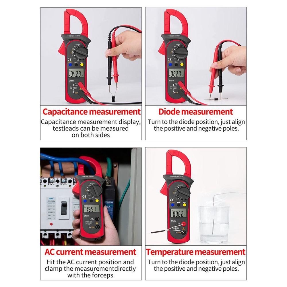 Đồng Hồ Kẹp Vạn Năng Kỹ Thuật Số ANENG ST202 1999 AC / DC