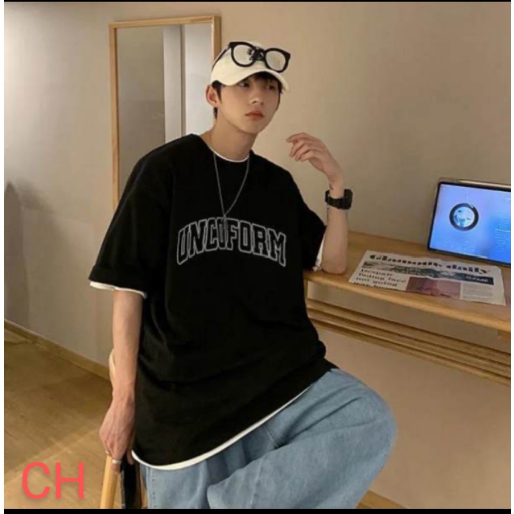 Áo phông  UNCOF Chất cotton su Form thụng unisex