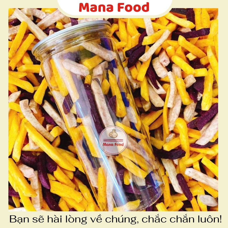 300G Khoai Sấy Mix Mana Food | khoai lang, khoai môn sấy không đường, giảm cân hiệu quả