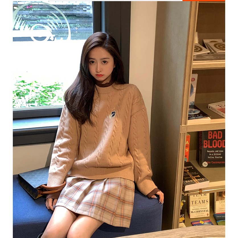 Áo Nỉ Nữ Tay Dài Cổ Tròn Thiết Kế Thời Trang Hàn Quốc 2020 | BigBuy360 - bigbuy360.vn