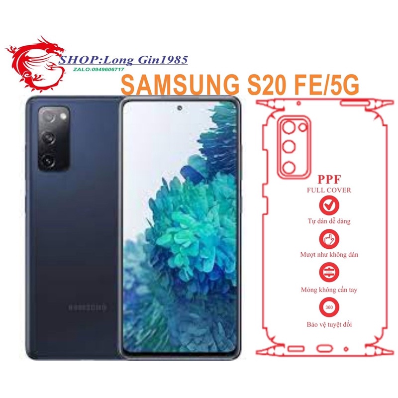 Samsung S20 FE(5G) miếng dán Ppf mặt trước và sau chống va đập tốt chống trầy xước