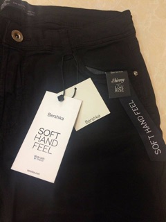 Quần cotton co giãn Bershka chuẩn Auth