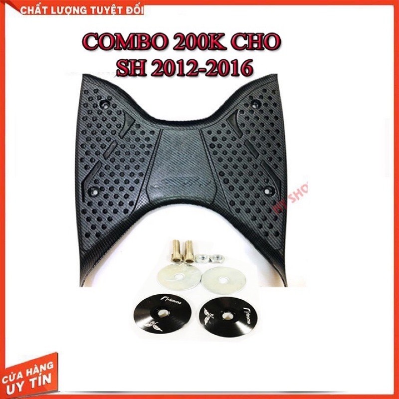 Combo thảm cacbon sh cộng ốc bịt chân gương sh 2012-2020 cực đẹp