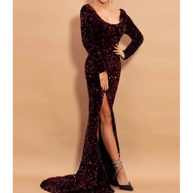 Đầm dự tiệc sequin đuôi cá