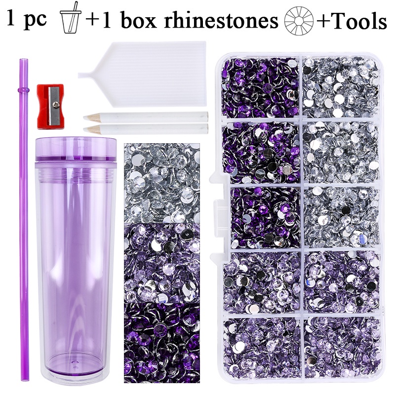 Qiao Cốc Đá Resin Pha Lê Màu Gradient Lấp Lánh Không Nóng Cố Định Bằng Nhựa Có Thể Tái Sử Dụng Trang Trí Nghệ