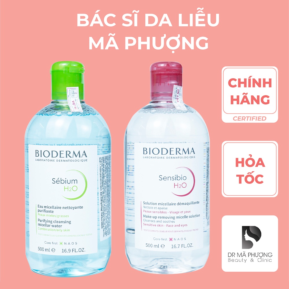 [CÓ BILL CHÍNH HÃNG] NƯỚC TẨY TRANG BIODERMA H2O SOLUTION 500ML