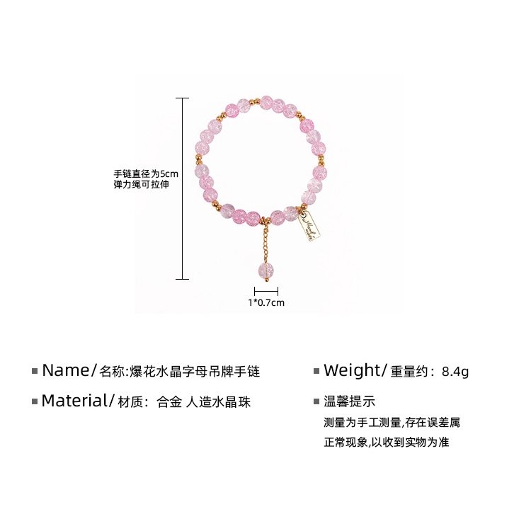 Vòng tay chuỗi hạt đá pha lê tự nhiên cao cấp theo phong cách hàn quốc | BigBuy360 - bigbuy360.vn