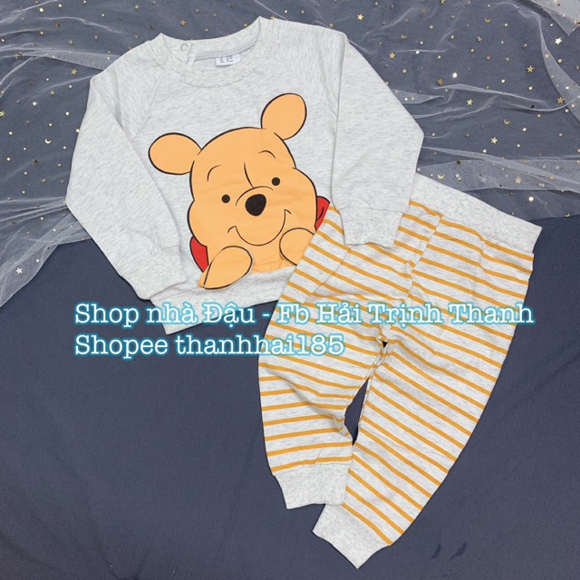 Set nỉ da cá gấu pooh siêu cute cho bé
