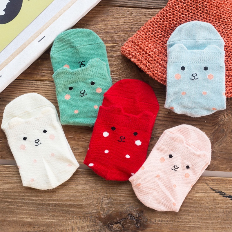 Set 5 Đôi Tất Cotton Mềm Mại Cho Bé Gái