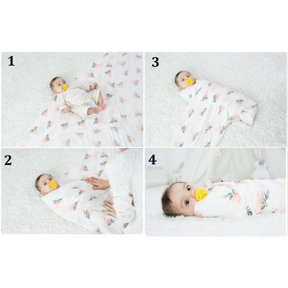 Chăn/khăn 2 lớp sợi tre cao cấp thương hiệu Muslin Tree