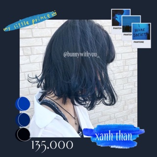 Thuốc nhuộm tóc xanh than ( Tẩy )