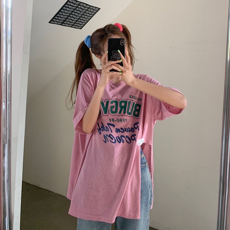 Áo Thun Form Rộng Tay Lỡ Phong Cách Hàn Quốc Dành Cho Nữ
