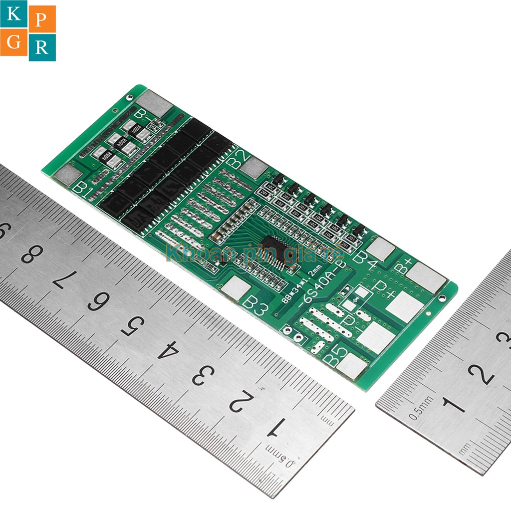 KPGR Mạch 6S 24V 40A BW bảo vệ pin Li-ion 3.7V