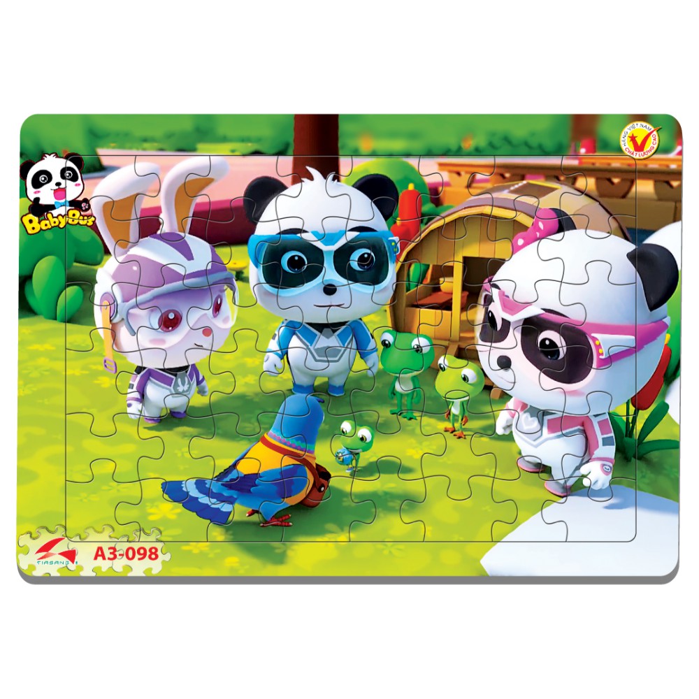 Tranh xếp hình cho bé 48 mảnh ghép khổ A3 jigsaw puzzle. Tia Sáng Việt Nam. Đồ chơi xếp hình trí Tuệ cho bé từ 3 tuổi