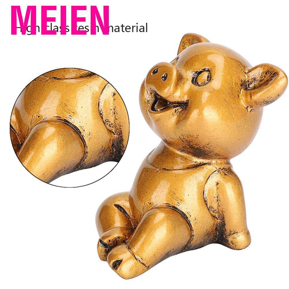 Đồ trang trí Chú Heo Bằng Nhựa Resin Phong Cách Vintage Dùng Trang Trí Phòng Khách / Xe Hơi