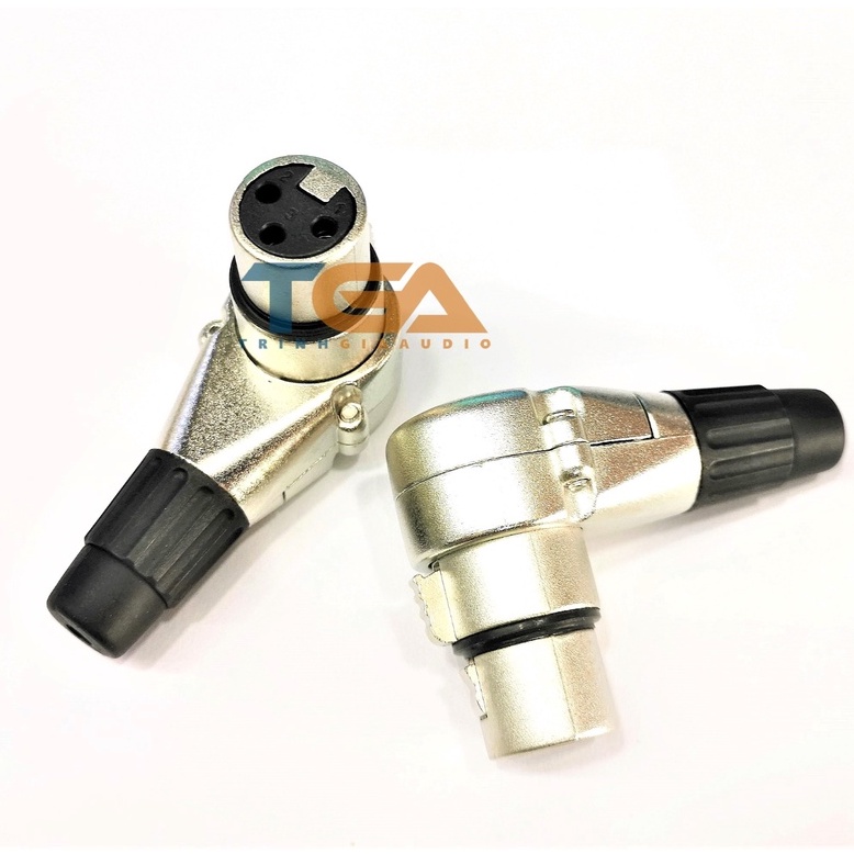 Jack rắc canon cong cao cấp, xlr cong chữ L